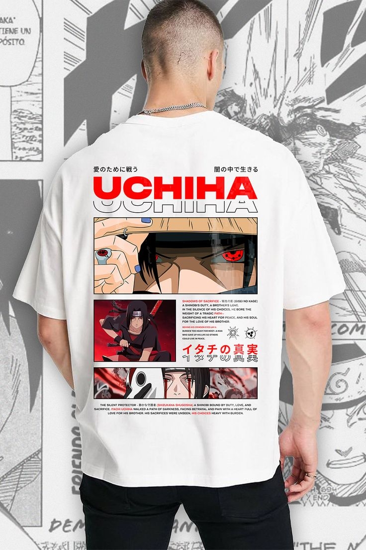 ITACHI UCHIHA [NARUTO] PREMIUM EXCLUSIVE DROP-SHOULDER T-SHIRT