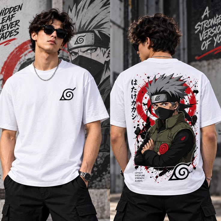 KAKASHI HATAKE [NARUTO] PREMIUM DROP-SHOULDER T-SHIRT