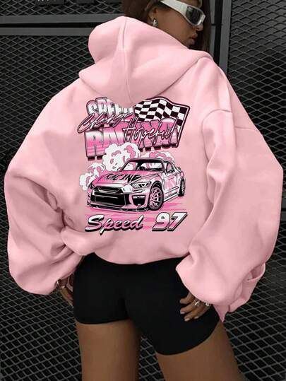 SUPER RACING CAR GIRLS PREMIUM HOODIE